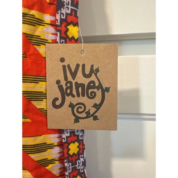 Boho hippie Ivy Jane women made USA rayon pants small NWT multi color - Picture 3 of 7